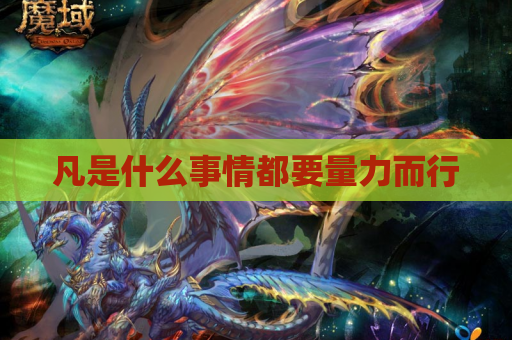 凡是什么事情都要量力而行