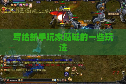 写给新手玩家魔域的一些玩法 写给新手玩家魔域的一些玩法