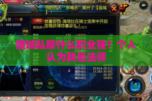 魔域私服什么职业强？个人认为就是法师