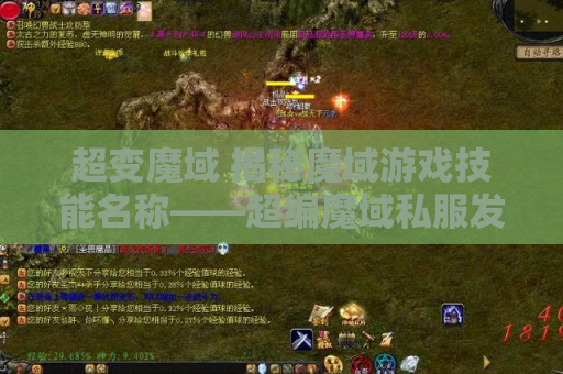 超变魔域 揭秘魔域游戏技能名称——超编魔域私服发布网攻略